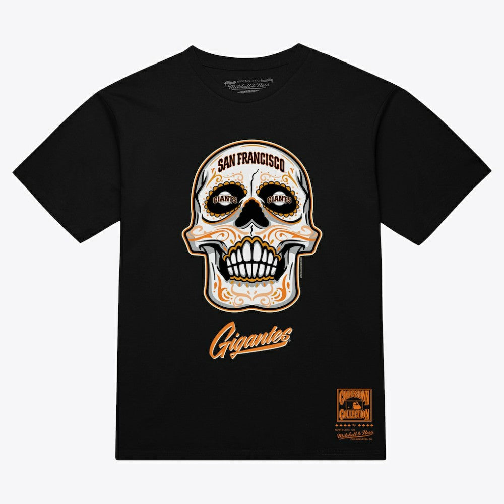 San Francisco Giants Mitchell & Ness Women's Sugar Skull Boxy T-Shirt for sale
