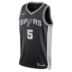 Nike Stephon Castle San Antonio Spurs Unisex Swingman Jersey Icon Edition Black