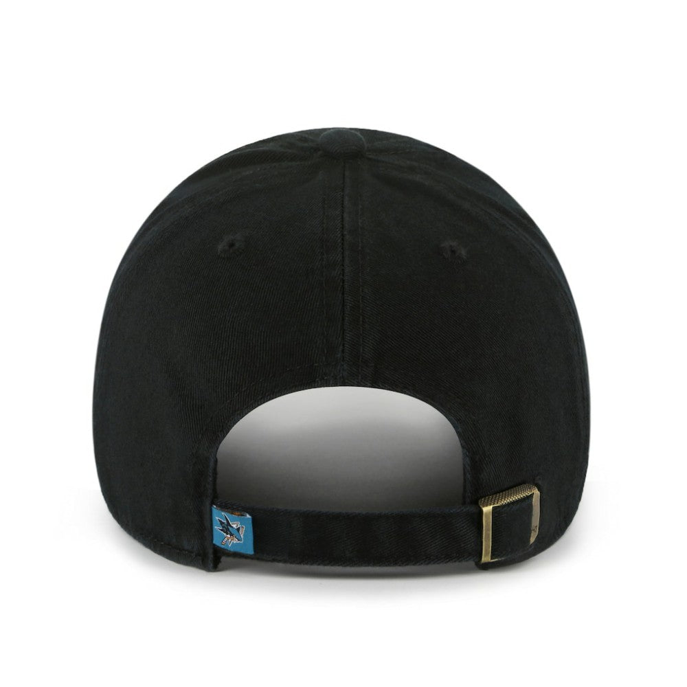 San Jose Sharks '47 Logo Clean Up Adjustable Hat - Black | 47 brand near me