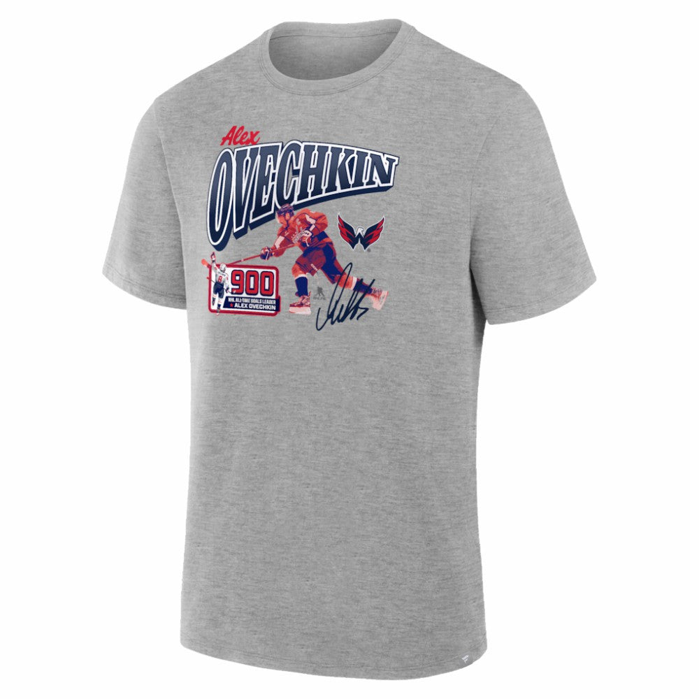 Alexander Ovechkin Washington Capitals 900th Career Goal Legacy T-Shirt - Gray | NHL Clearance