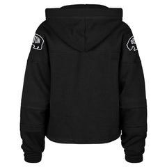 Boston Bruins '47 Women's Cropped Lacer Hoodie - Black | 47 brand Lifestyle
