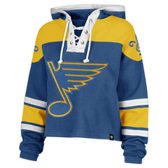St. Louis Blues '47 Women's Cropped Lacer Hoodie - Blue | 47 brand sale