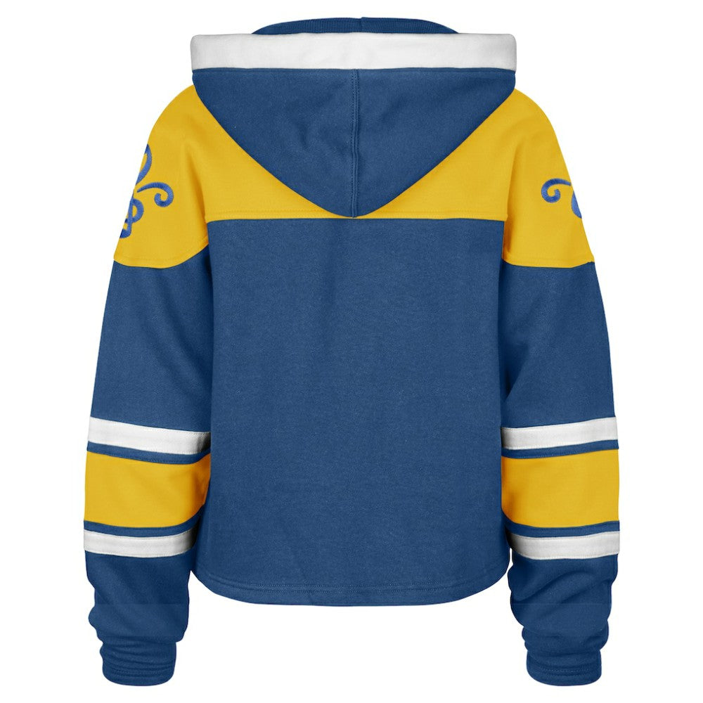 St. Louis Blues '47 Women's Cropped Lacer Hoodie - Blue | 47 brand sale