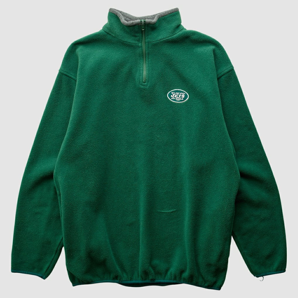 New York Jets Majestic 2000s 1/4 Zip Sweatshirt - Green Vintage - Fanatics