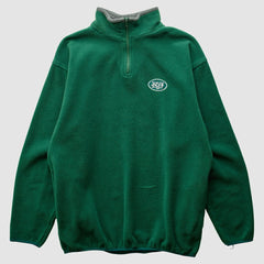 New York Jets Majestic 2000s 1/4 Zip Sweatshirt - Green Vintage - Fanatics