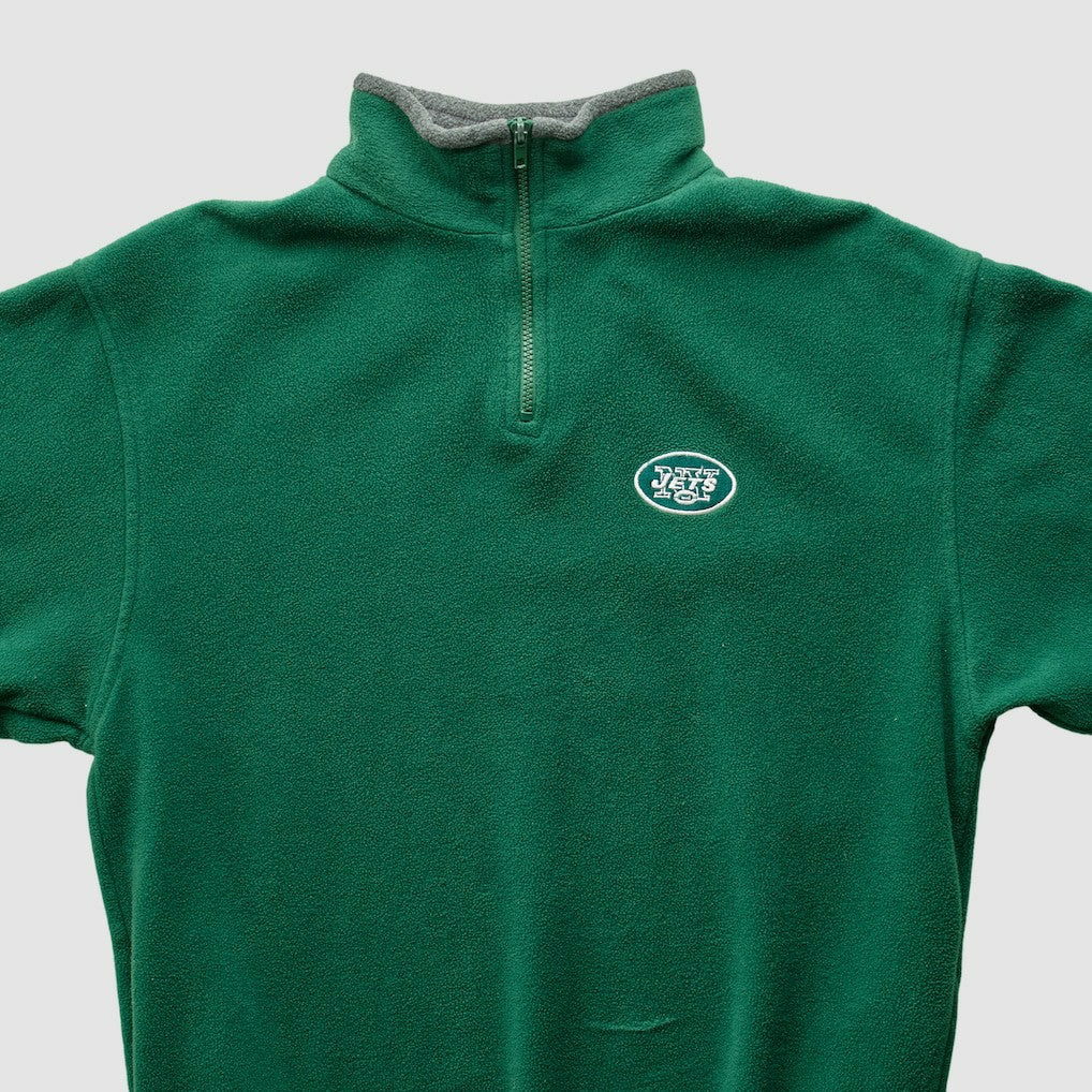 New York Jets Majestic 2000s 1/4 Zip Sweatshirt - Green Vintage - Fanatics