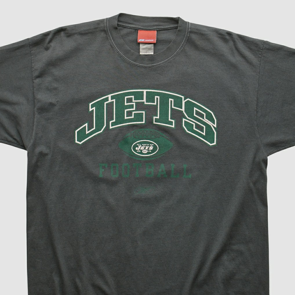 New York Jets Reebok 2000s T-shirt - Charcoal Vintage - Fanatics