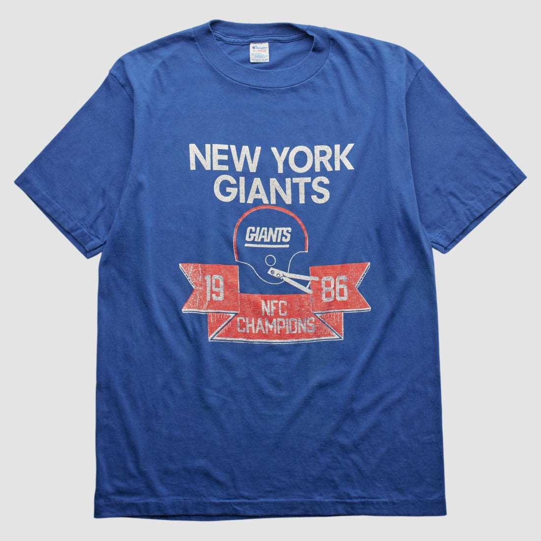 New York Giants Champion 1986 T-shirt - Blue Vintage - Fanatics
