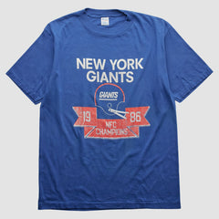 New York Giants Champion 1986 T-shirt - Blue Vintage - Fanatics