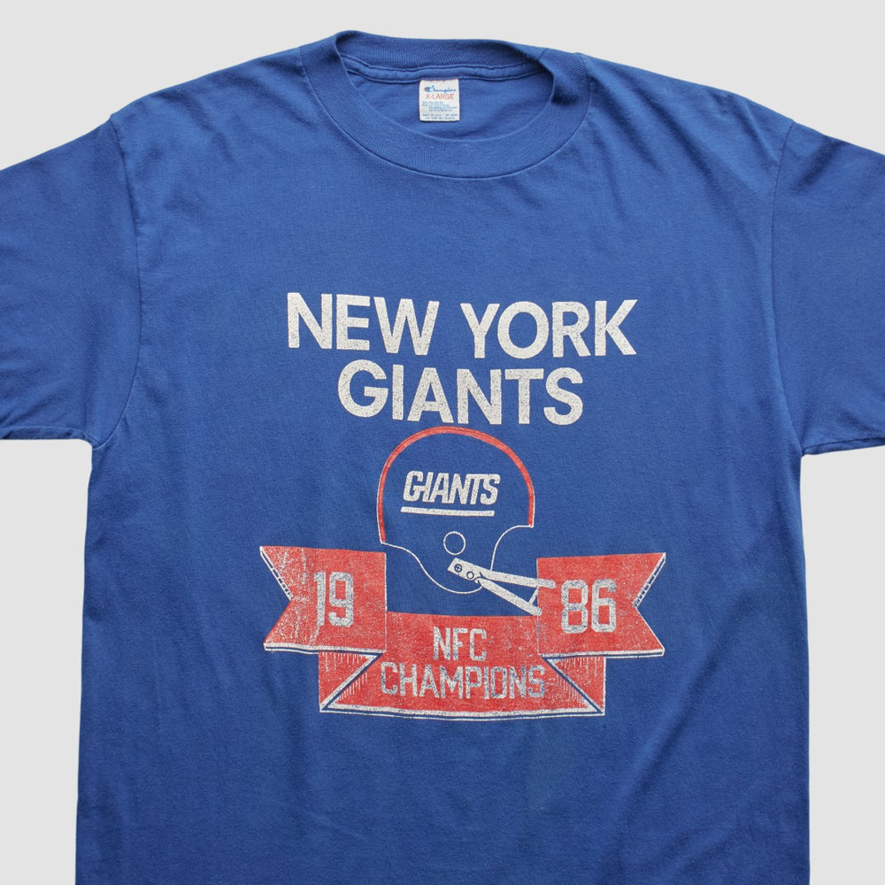 New York Giants Champion 1986 T-shirt - Blue Vintage - Fanatics
