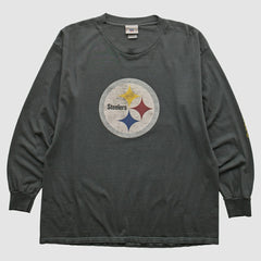 Pittsburgh Steelers NFL 2000s Long Sleeve T-shirt - Charcoal Vintage - Fanatics