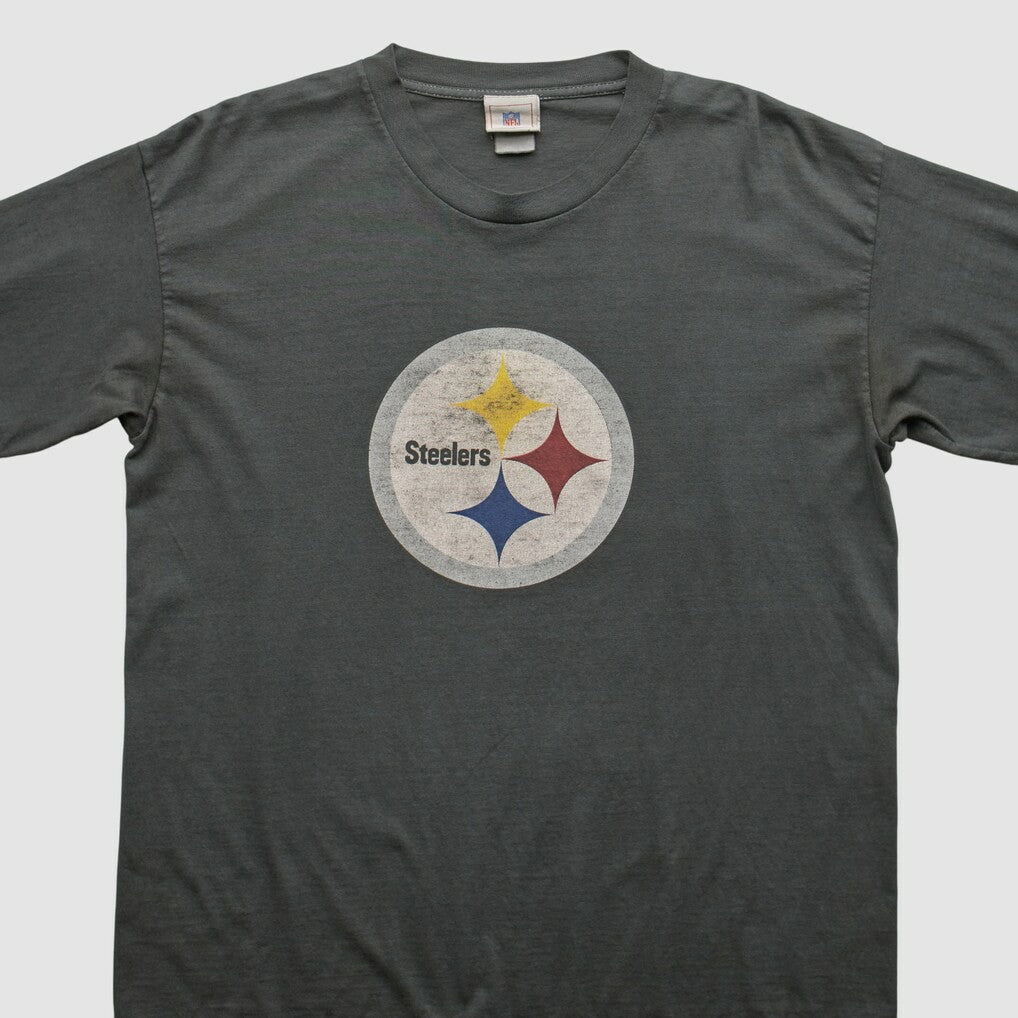 Pittsburgh Steelers NFL 2000s Long Sleeve T-shirt - Charcoal Vintage - Fanatics