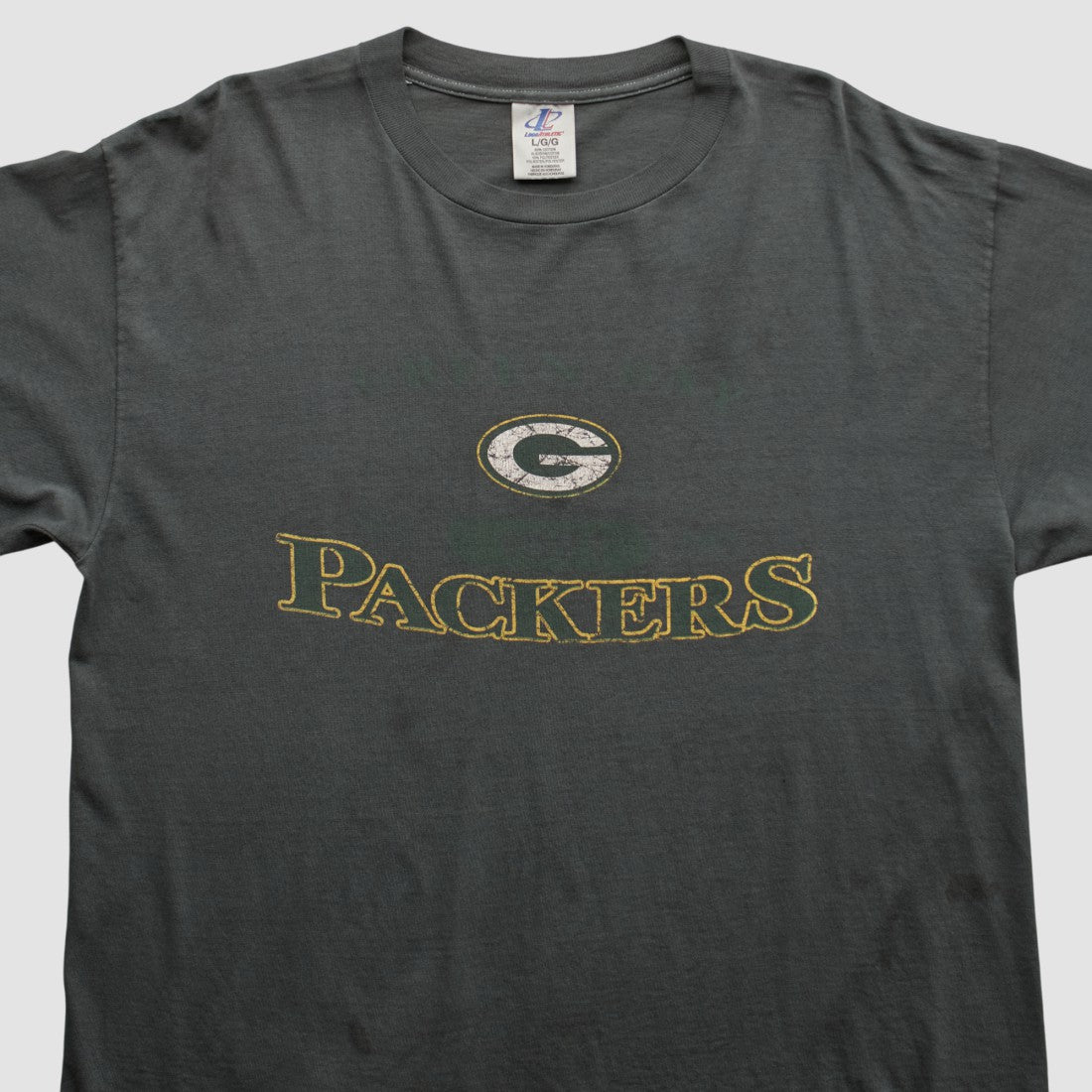 Green Bay Packers Logo Athletic 2000s Long Sleeve T-shirt - Charcoal Vintage - Fanatics