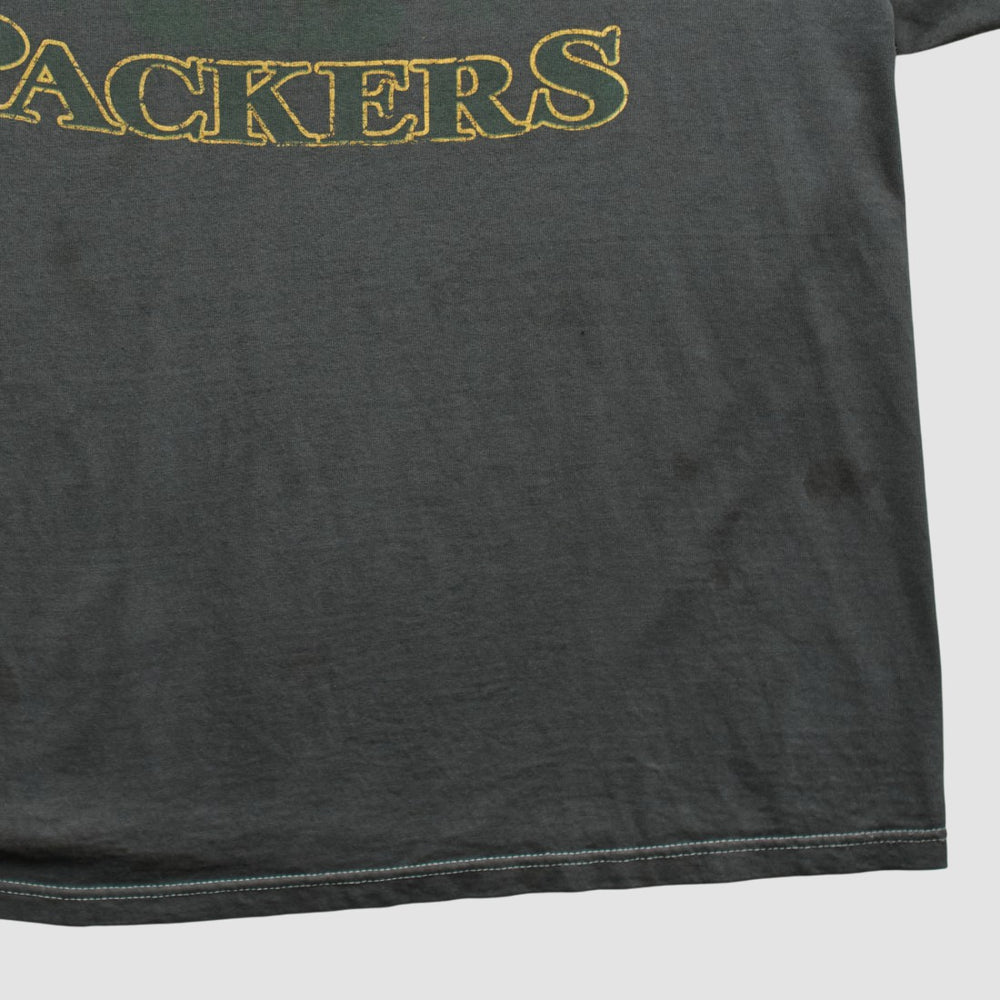 Green Bay Packers Logo Athletic 2000s Long Sleeve T-shirt - Charcoal Vintage - Fanatics
