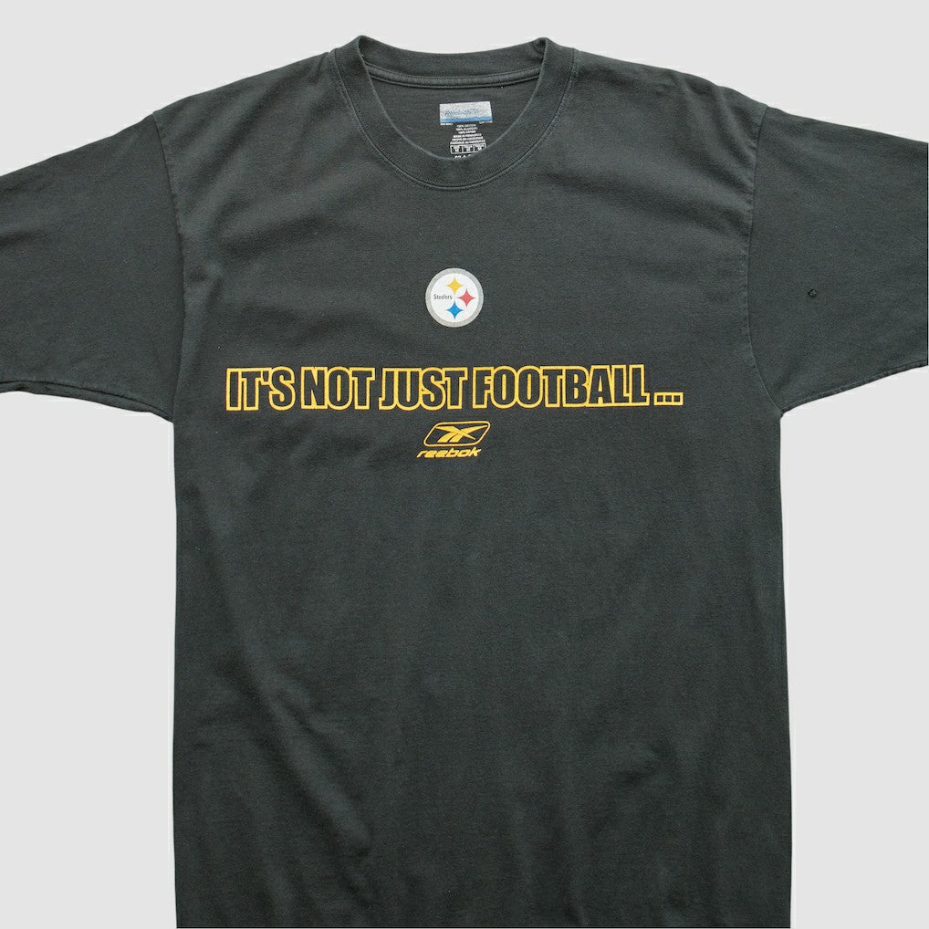 Pittsburgh Steelers Reebok 2000s T-shirt - Black Vintage - Fanatics