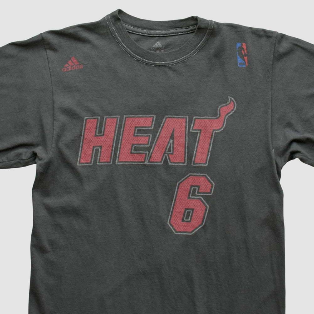 Adidas Miami Heat 2010s T-shirt Charcoal Vintage