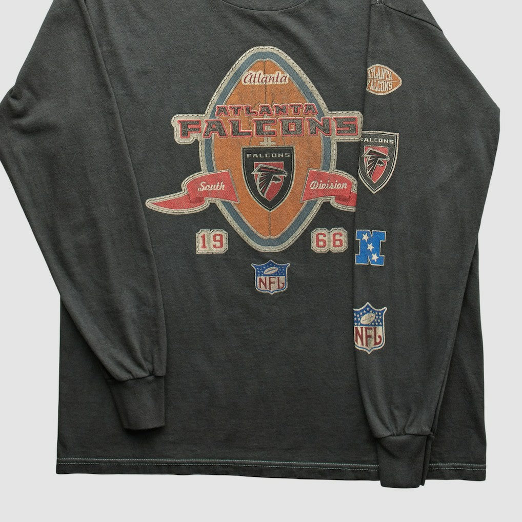 Atlanta Falcons NFL 2000s Long Sleeve T-shirt - Charcoal Vintage - Fanatics