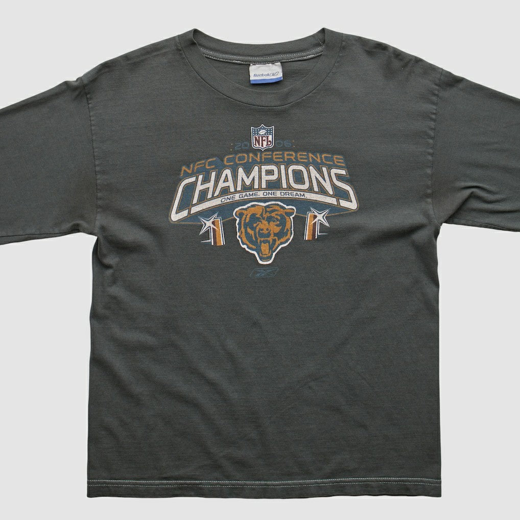 Chicago Bears Reebok 2000s Long Sleeve T-shirt - Charcoal Vintage - Fanatics