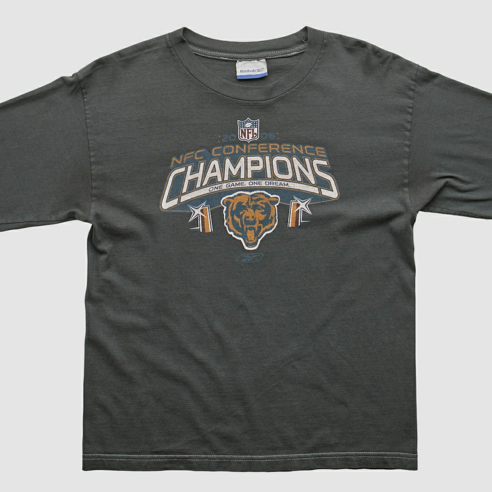 Chicago Bears Reebok 2000s Long Sleeve T-shirt - Charcoal Vintage - Fanatics