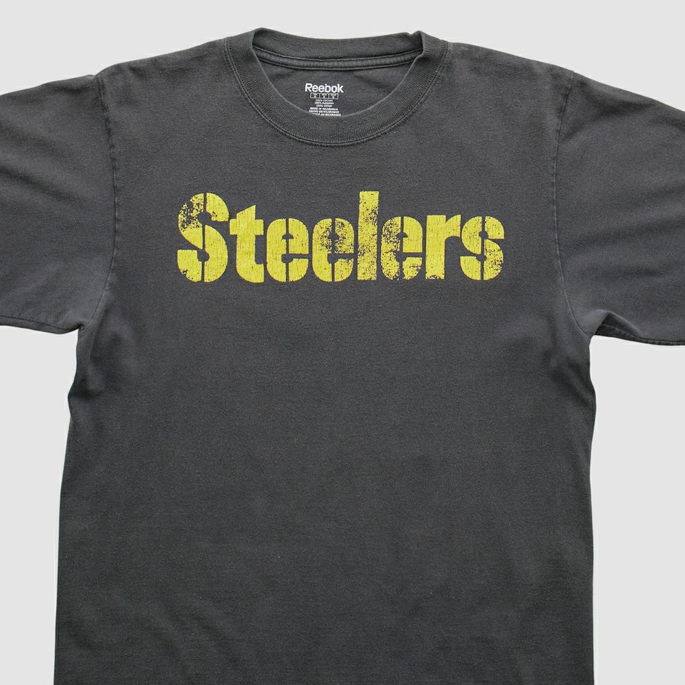 Pittsburgh Steelers Reebok 2000s T-shirt - Charcoal Vintage - Fanatics