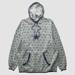 Denver Broncos Reebok 2010s Hooded Pullover Sweatshirt - Heather Gray Vintage - Fanatics