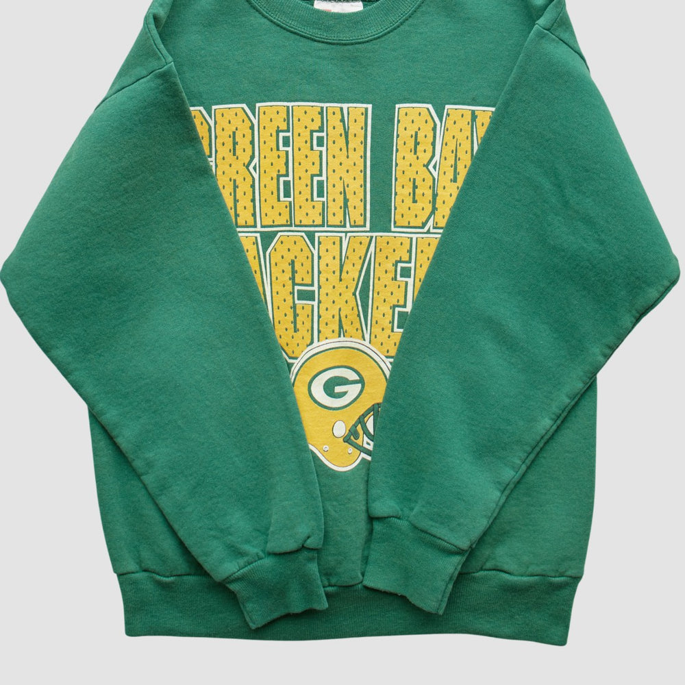 Green Bay Packers Hanes 90s Pullover Sweatshirt - Green Vintage - Fanatics