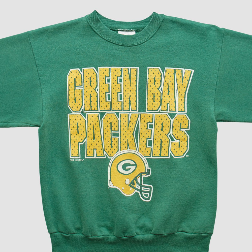 Green Bay Packers Hanes 90s Pullover Sweatshirt - Green Vintage - Fanatics