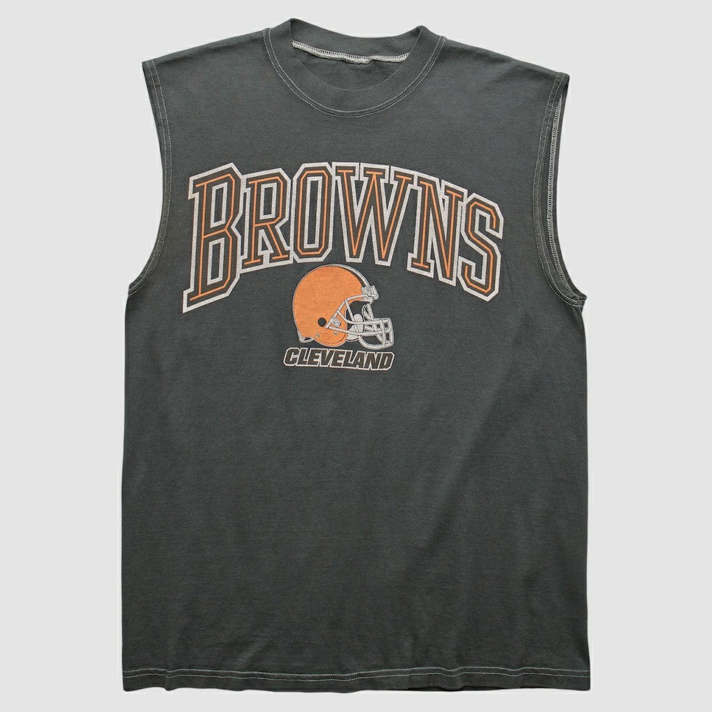 Cleveland Browns 90s Tank - Charcoal Vintage - Fanatics