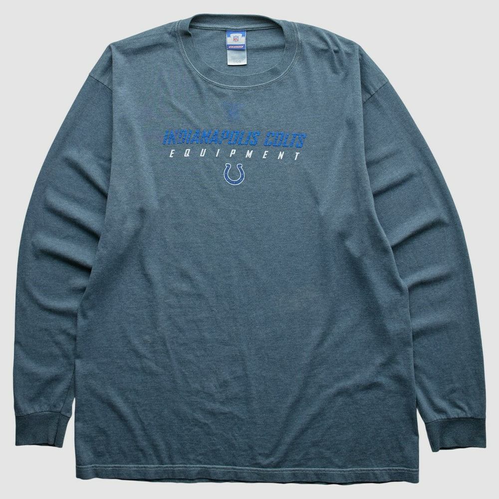 Indianapolis Colts Reebok 2000s Long Sleeve T-shirt - Blue Vintage - Fanatics