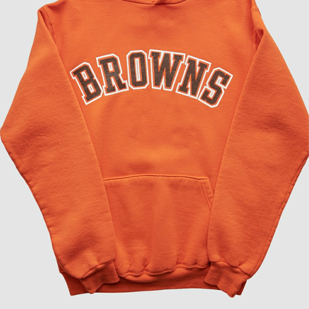 Cleveland Browns Russell 90s Hooded Pullover Sweatshirt - Orange Vintage - Fanatics