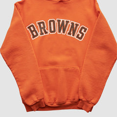 Cleveland Browns Russell 90s Hooded Pullover Sweatshirt - Orange Vintage - Fanatics