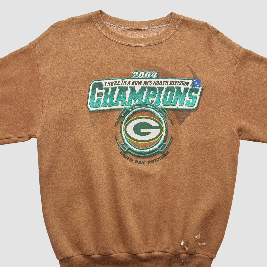 Green Bay Packers 2004 Pullover Sweatshirt - Brown Vintage - Fanatics