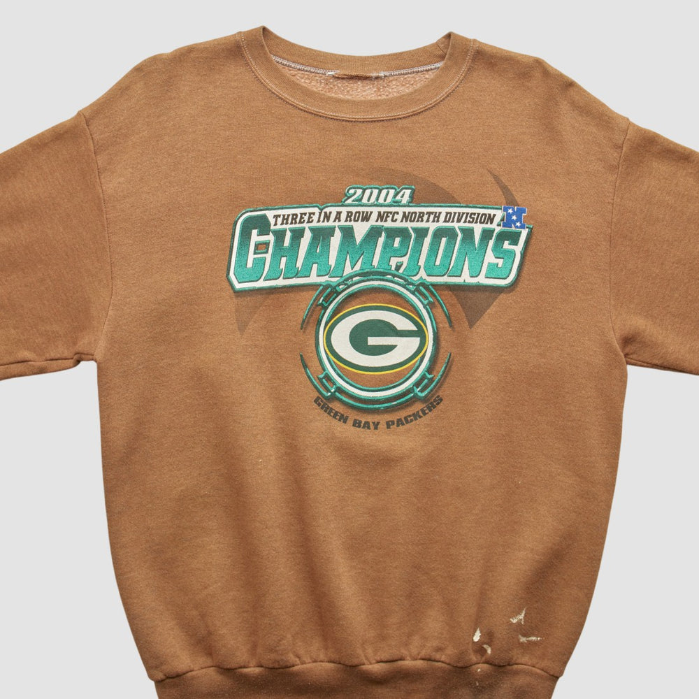 Green Bay Packers 2004 Pullover Sweatshirt - Brown Vintage - Fanatics
