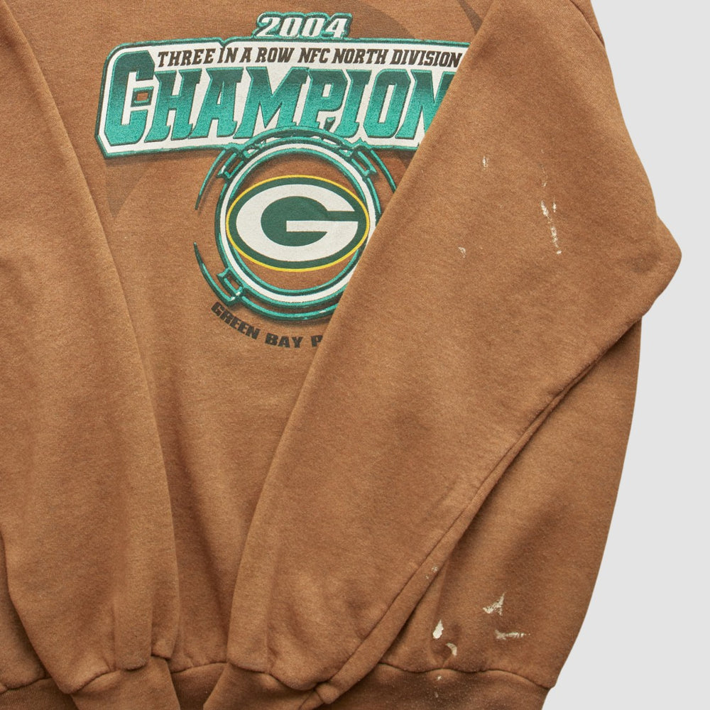 Green Bay Packers 2004 Pullover Sweatshirt - Brown Vintage - Fanatics