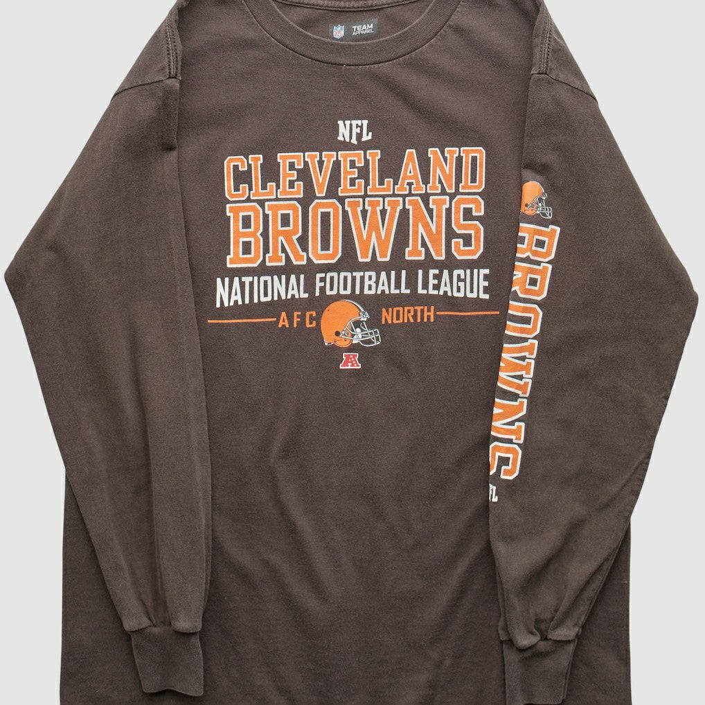 Cleveland Browns NFL 2010s Long Sleeve T-shirt - Brown Vintage - Fanatics
