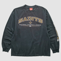 New Orleans Saints NFL 2000s Long Sleeve T-shirt - Black Vintage - Fanatics