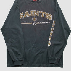 New Orleans Saints NFL 2000s Long Sleeve T-shirt - Black Vintage - Fanatics