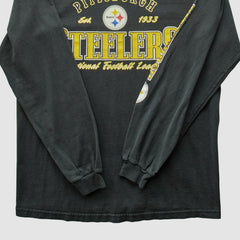 Pittsburgh Steelers NFL 2000s Long Sleeve T-shirt - Charcoal Vintage - Fanatics