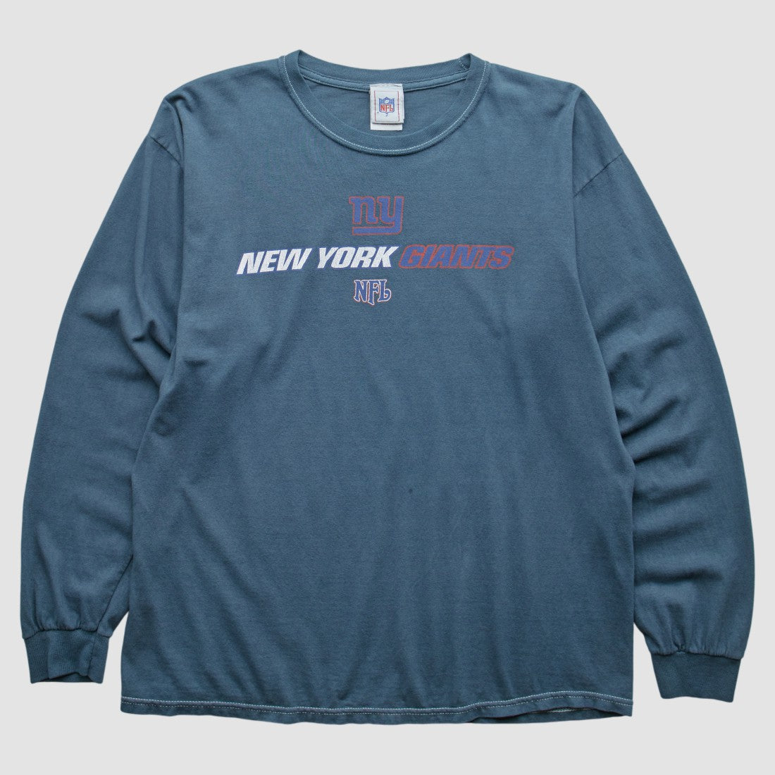 New York Giants NFL 2000s Long Sleeve T-shirt - Blue Vintage - Fanatics