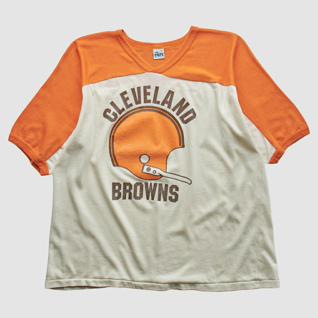 Cleveland Browns The Knits 80s T-shirt - White Vintage - Fanatics