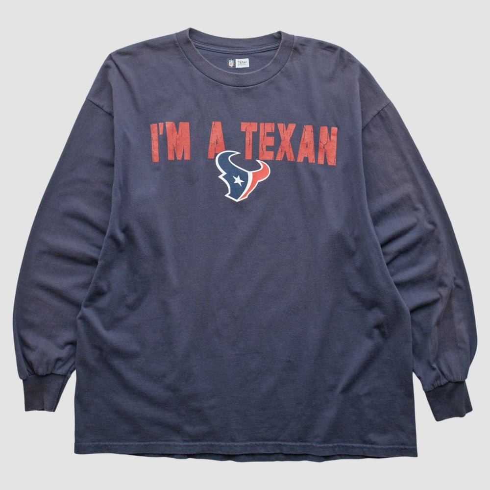 Houston Texans NFL 2010s Long Sleeve T-shirt - Navy Vintage - Fanatics