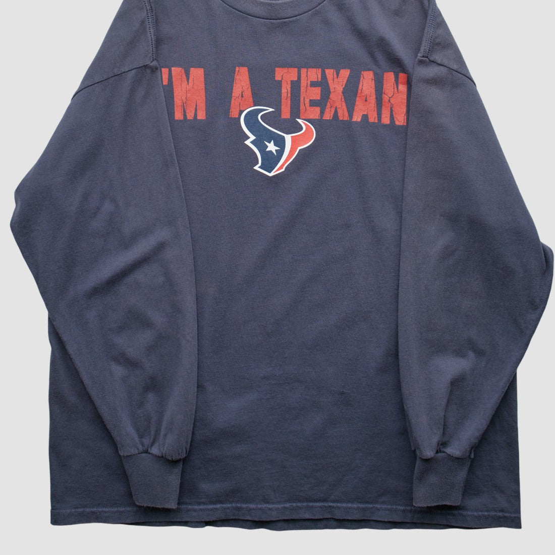 Houston Texans NFL 2010s Long Sleeve T-shirt - Navy Vintage - Fanatics