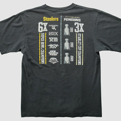 Pittsburgh Steelers Reebok 2009 T-shirt - Charcoal Vintage - Fanatics