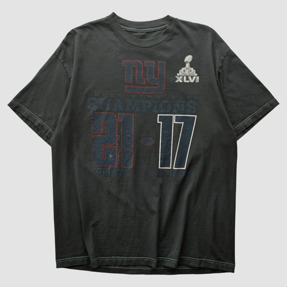 Superbowl XLVI 2012 T-shirt - Charcoal Vintage - Fanatics