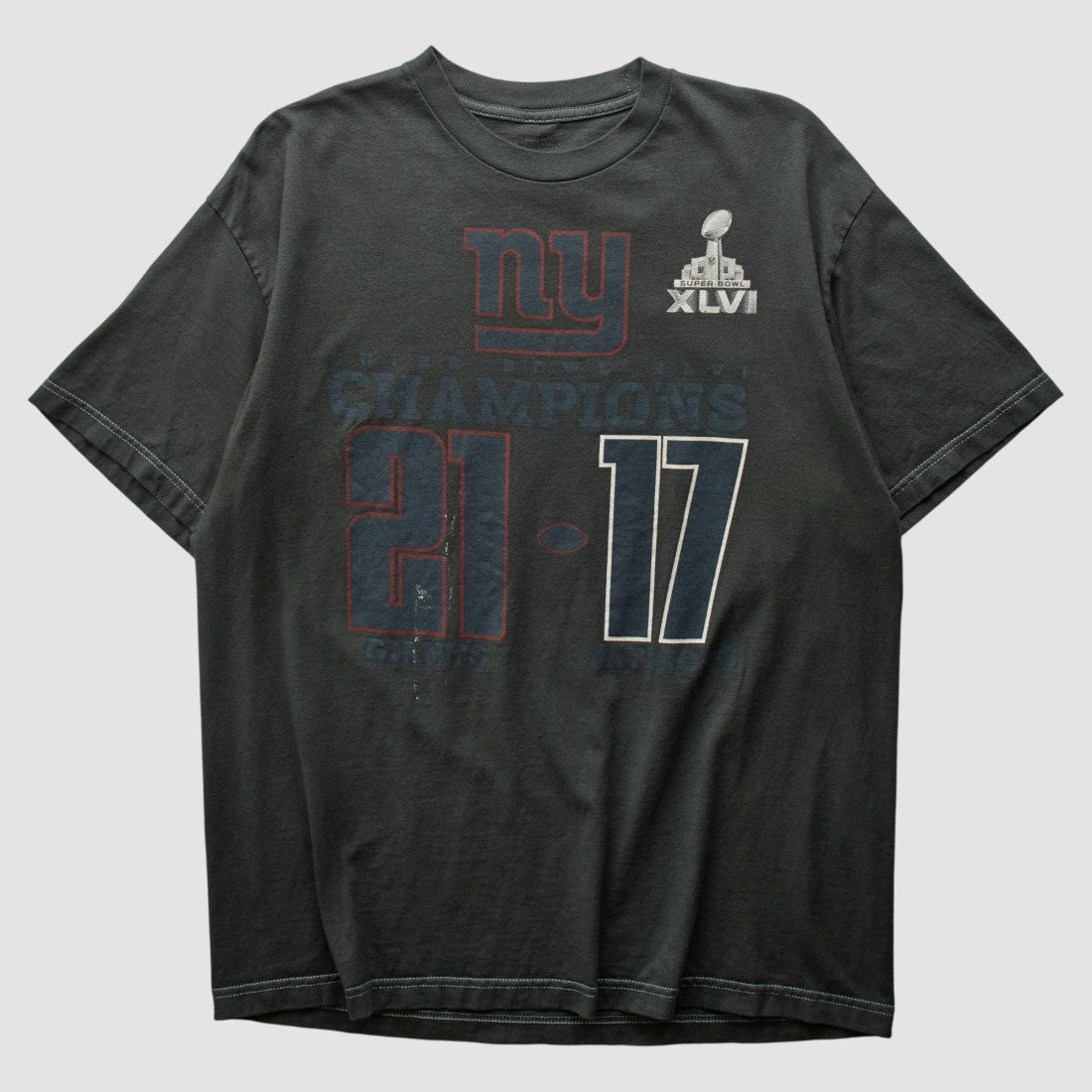 Superbowl XLVI 2012 T-shirt - Charcoal Vintage - Fanatics