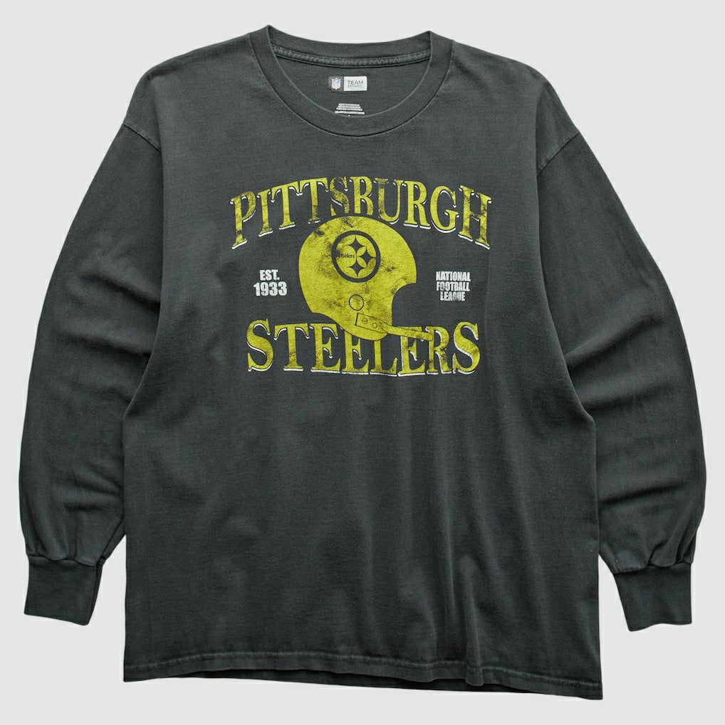 Pittsburgh Steelers NFL 2010s Long Sleeve T-shirt - Charcoal Vintage - Fanatics