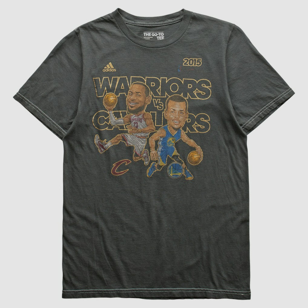 Adidas Golden State Warriors 2015 T-shirt Charcoal Vintage