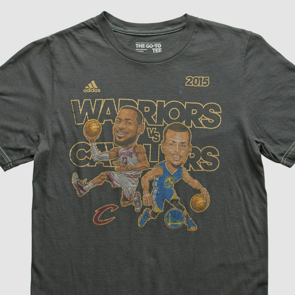 Adidas Golden State Warriors 2015 T-shirt Charcoal Vintage