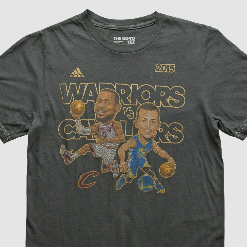 Adidas Golden State Warriors 2015 T-shirt Charcoal Vintage