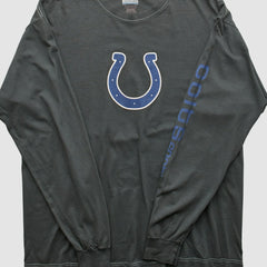 Indianapolis Colts Reebok 2000s Long Sleeve T-shirt - Charcoal Vintage - Fanatics